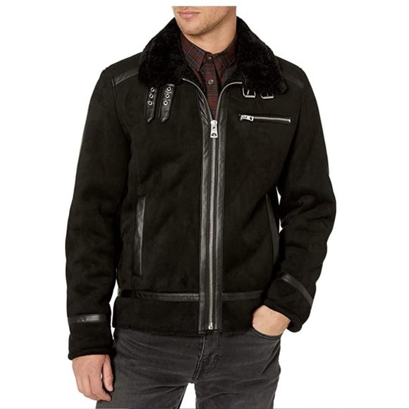 Guess Other - GUESS Men's Faux Shearling Jacket Medium